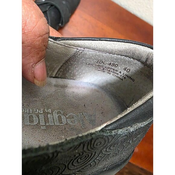 Alegria Joleen Black Embossed Swirl Slip-Resistant Women's Shoes Size 40/9 - Picture 7 of 7